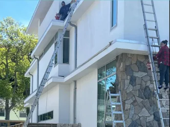 Exterior trim and siding work